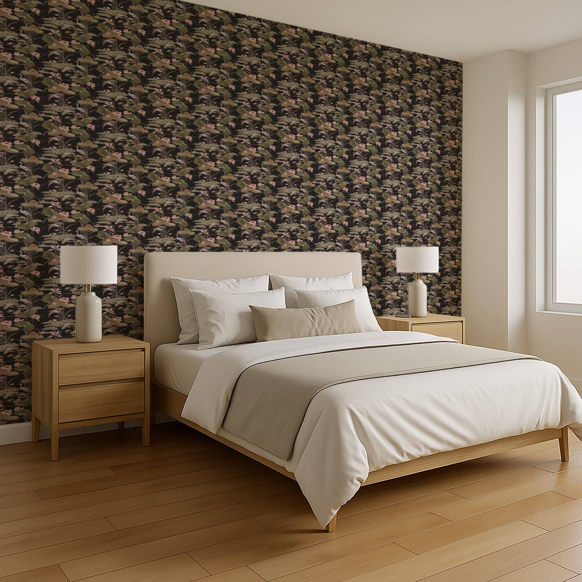 Designs Direct Lotus Pond Tapestry Wallpaper